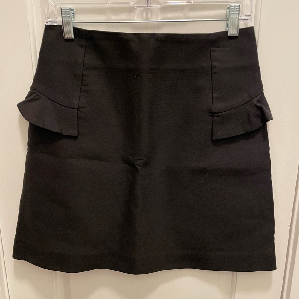 EUC Sandro Black Ruffle Mini Skirt Size Medium